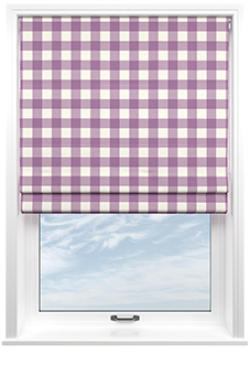 Gingham, Dusting - Twist&Fit Roman Blind